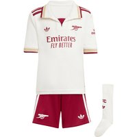 adidas Originals FC Arsenal Ausweich-Minikit 2025/26 Kinder JI9541 - cloud white/team coll burgundy 2 110